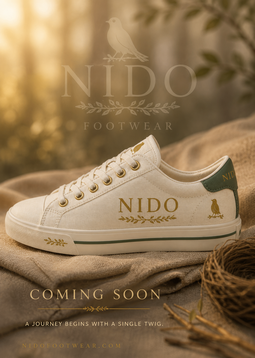 Nido Footwear Founder’s Edition Nº 001 cream canvas sneaker